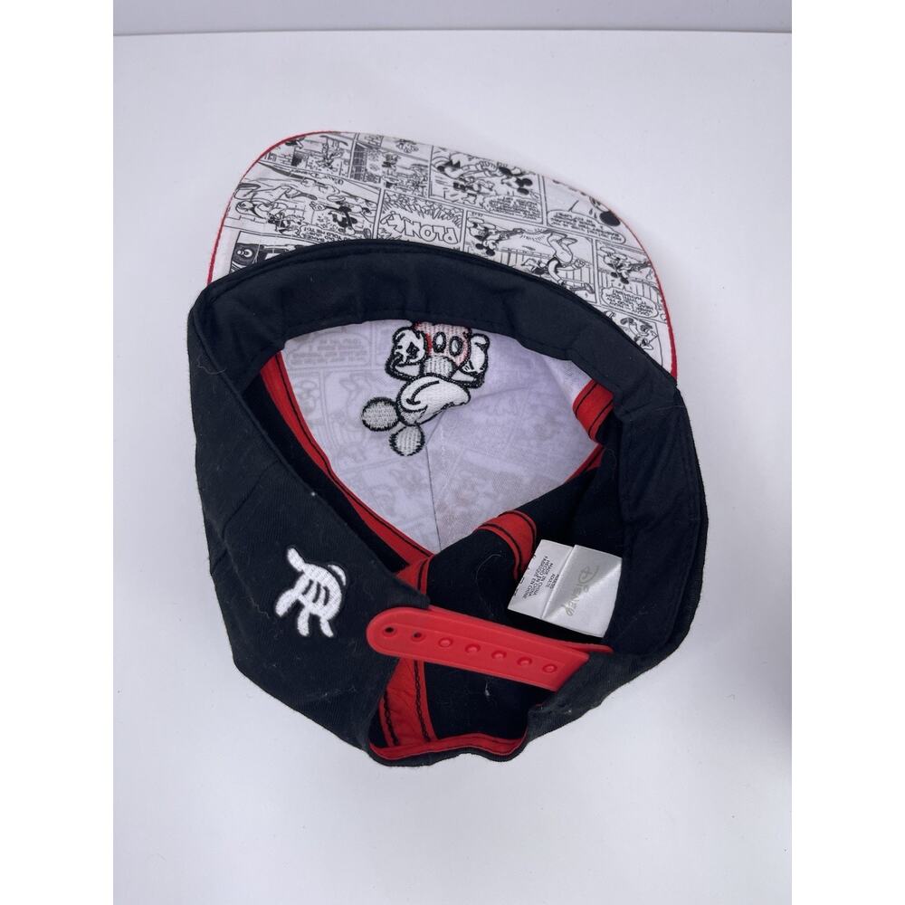 Disney Mickey Mouse Comic Strip Flat Brim Snapback Hat Cap Embroidered Adult - Picture 6 of 7